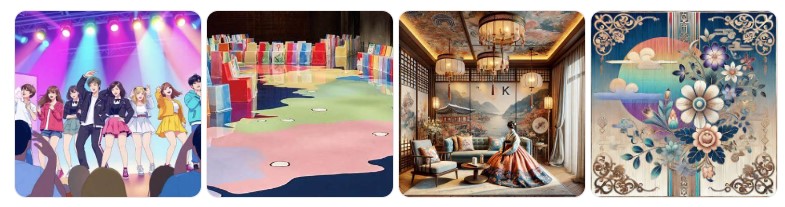 그라데이션 K를 대표하는 한국 문화 콘텐츠와 전통 미학의 조화 이미지