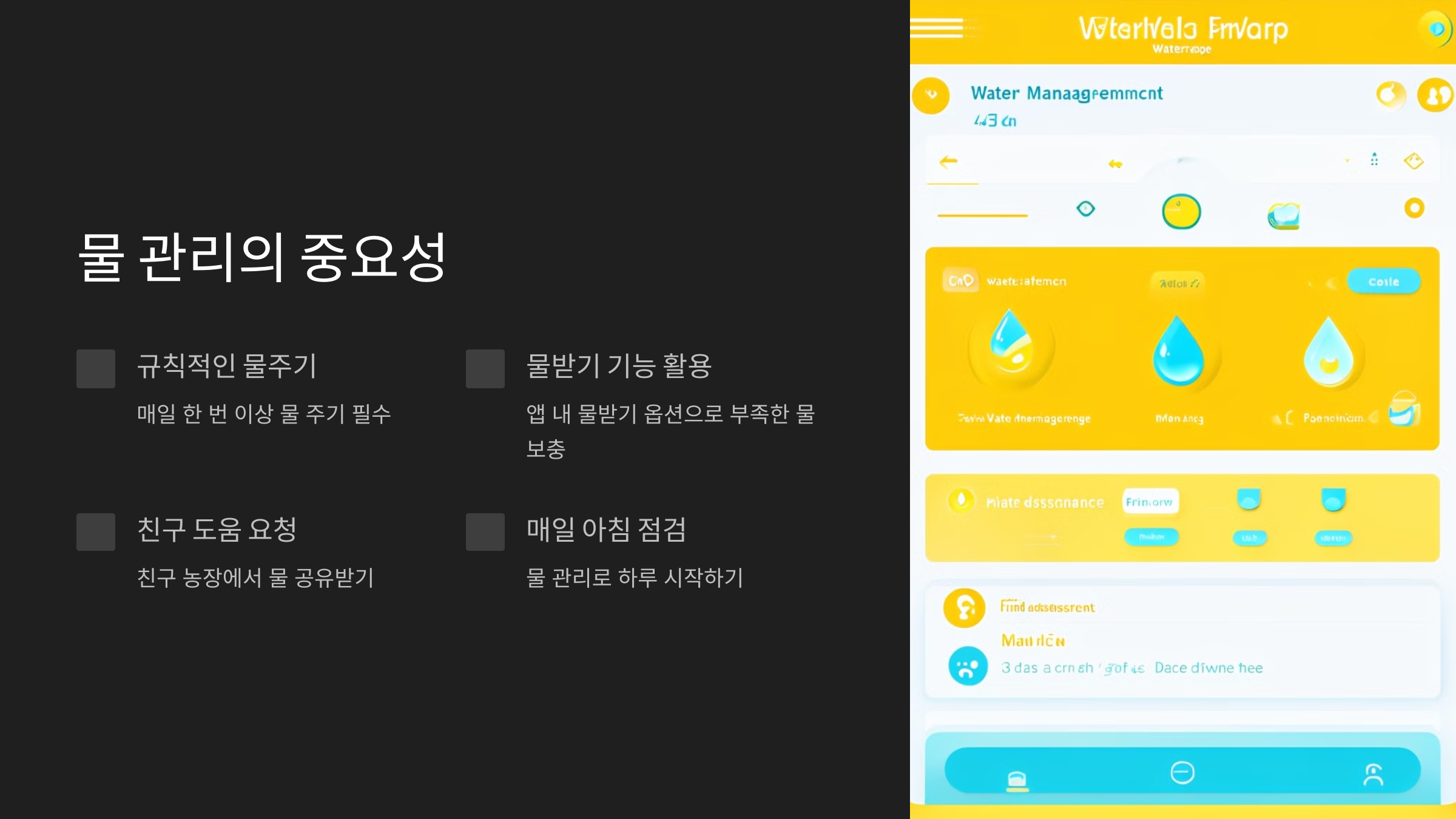 물 관리의 중요성