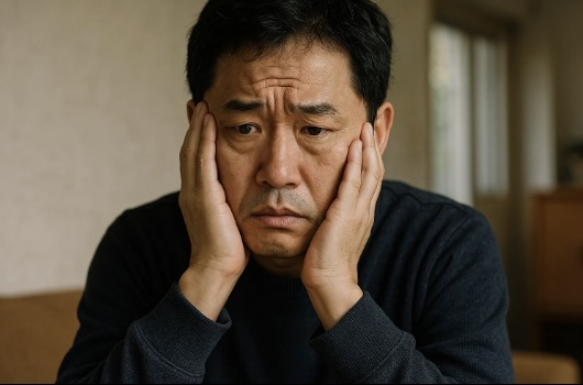 한국인 걱정하는 모습