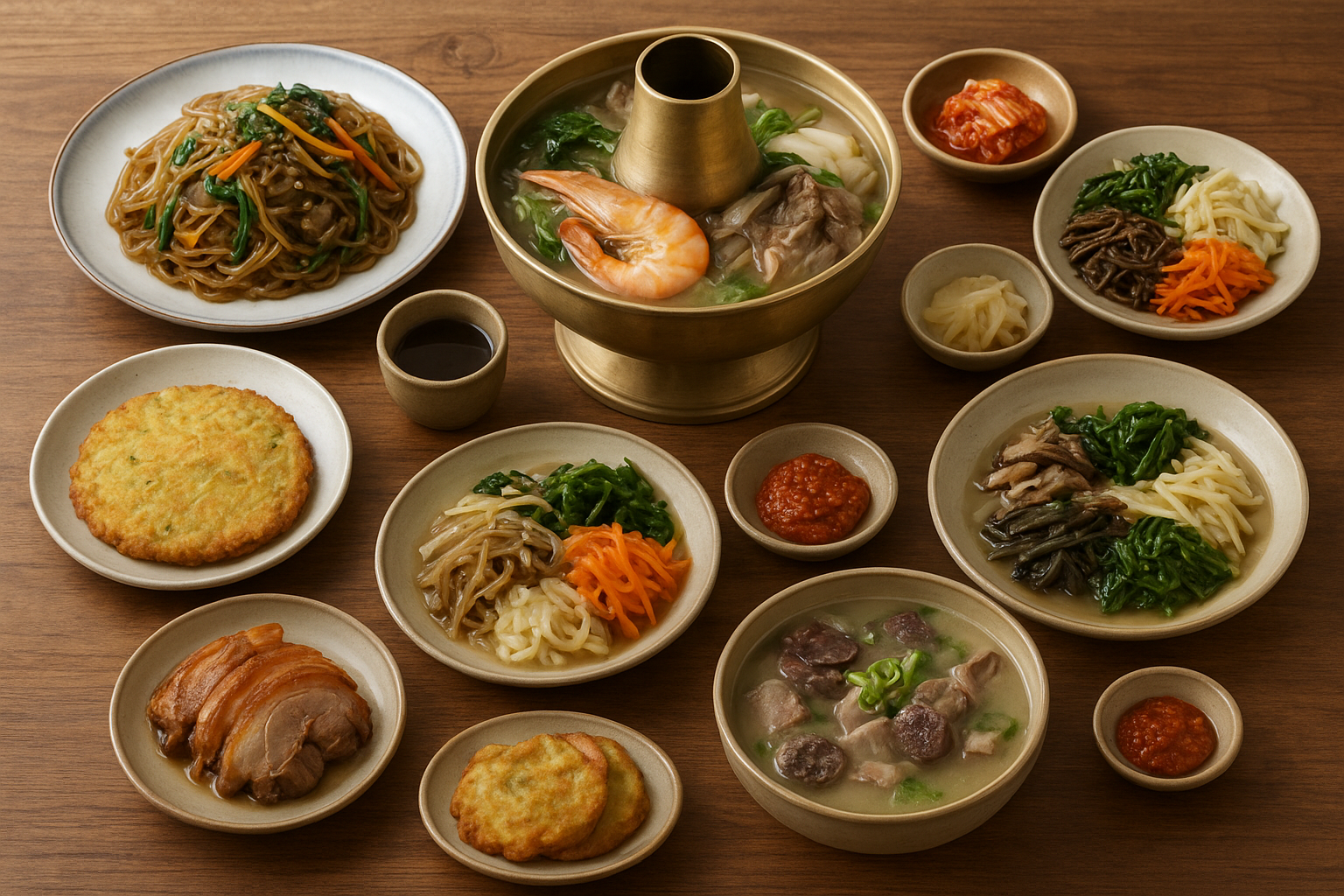 서울의 전통 음식 관련 사진