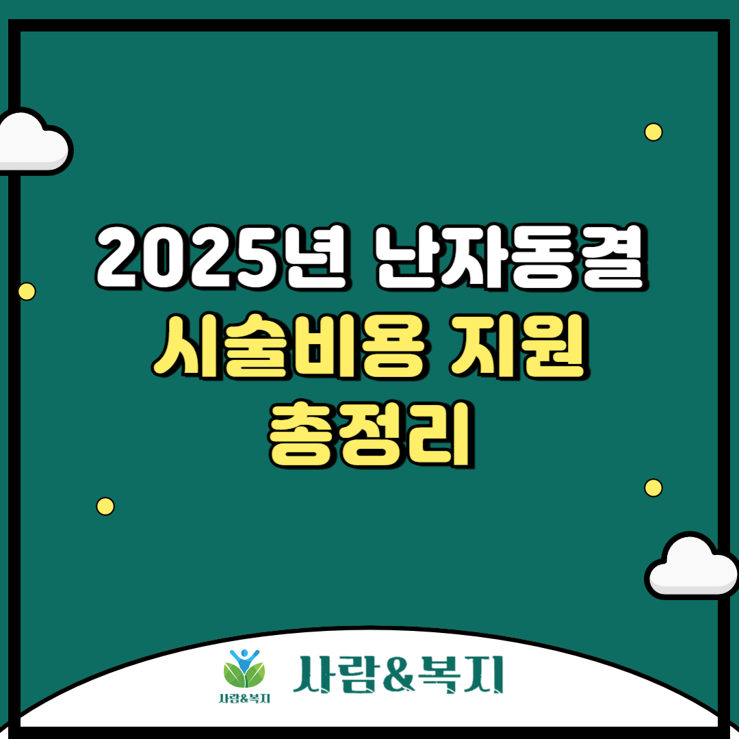 2025년 난자동결 시술비용 지원 총정리