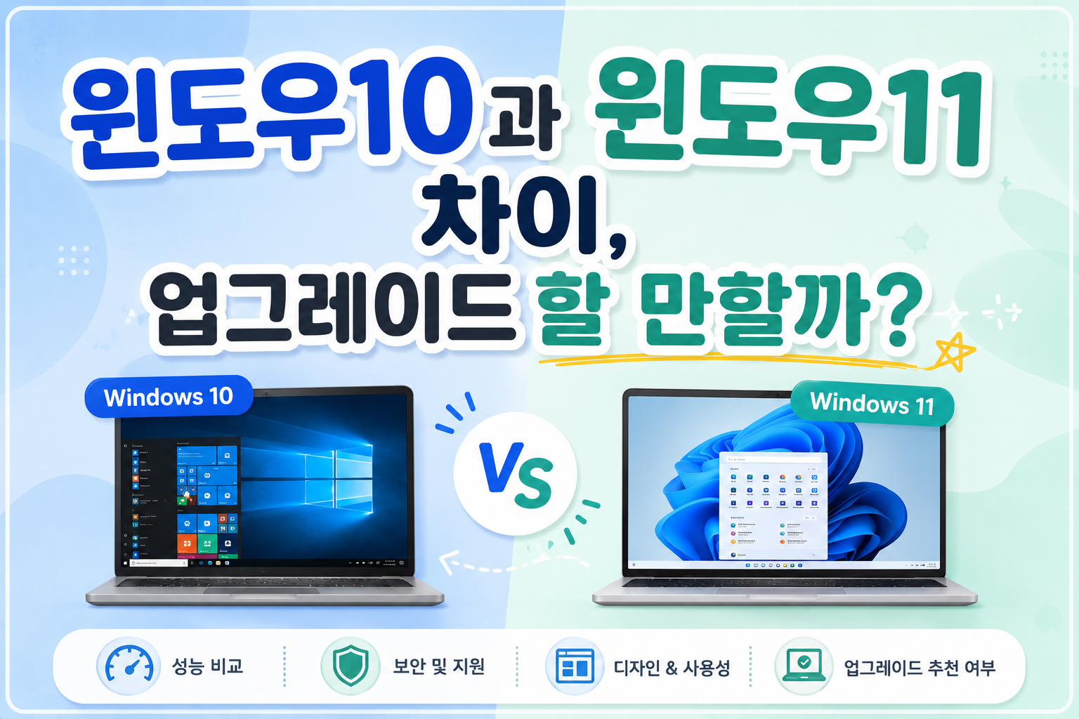 윈도우10과 윈도우11 차이