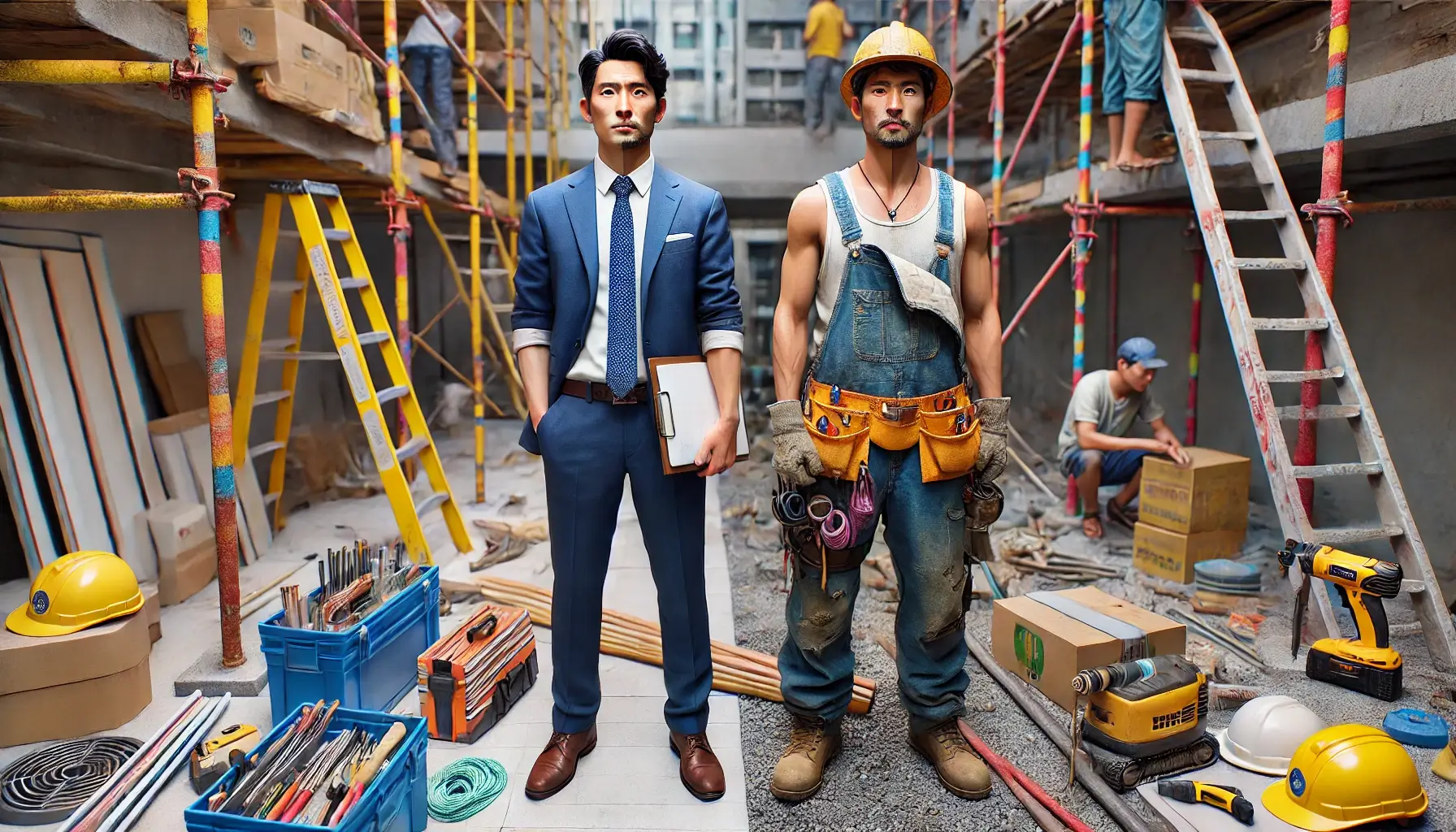 건설근로자 정규직과 일용직 비교