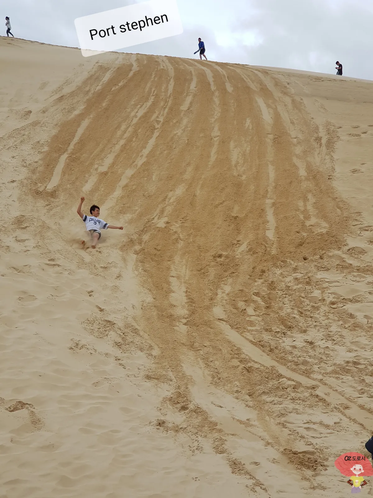 호주-시드니-근교여행-포트-스테판-모래언덕에서-썰매타기