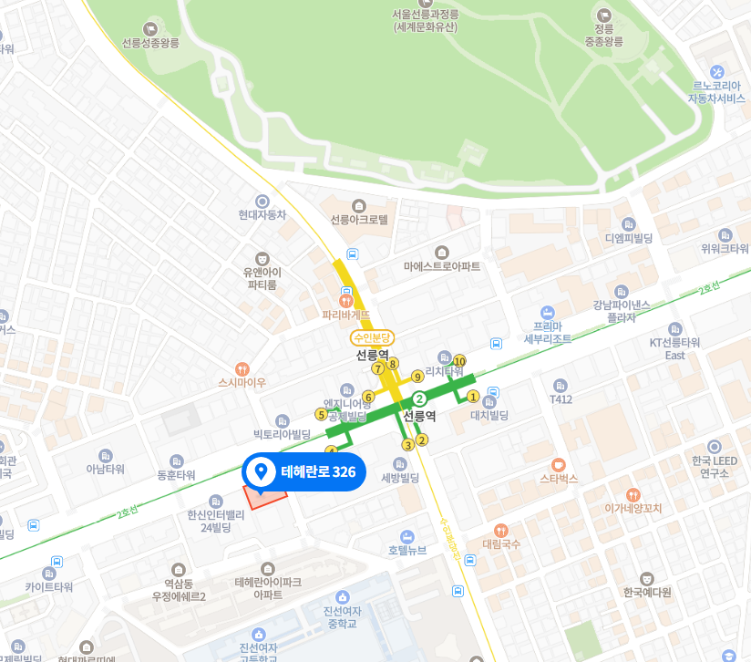 허그 동부관리센터 위치도