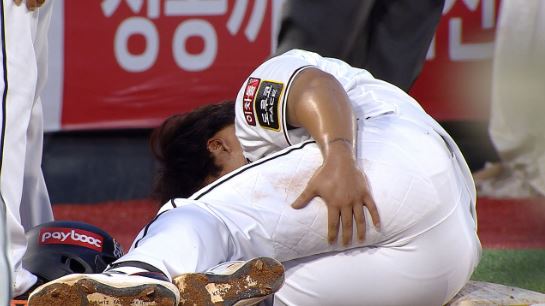 야구선수 강백호 햄스트링