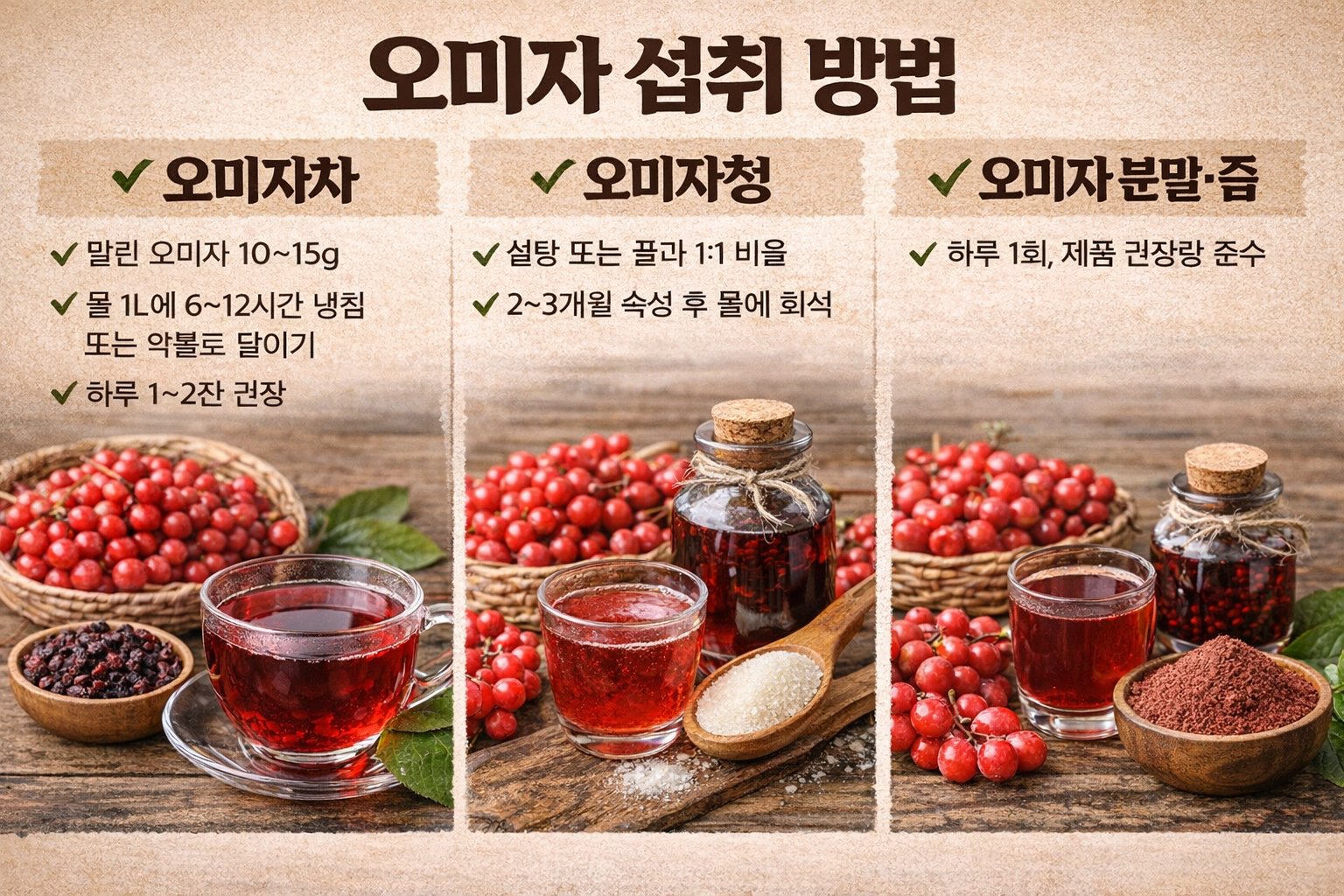 오미자 섭취 방법