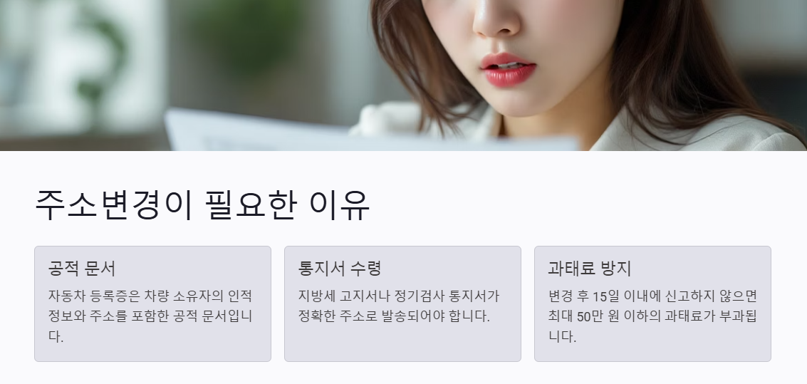 자동차 등록증 주소변경, 5분 만에 끝내는 방법