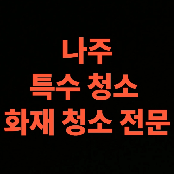나주 화재청소 전문업체