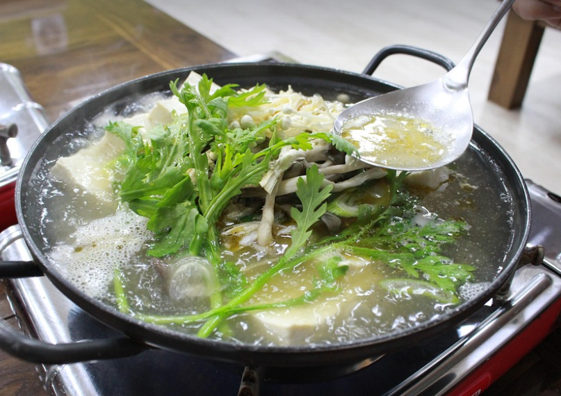 전골요리의 모습