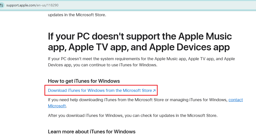 iTunes Windows용