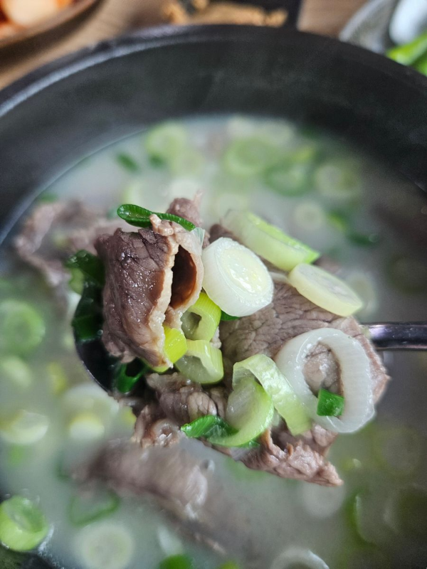 곰탕집 곰탕 고기
