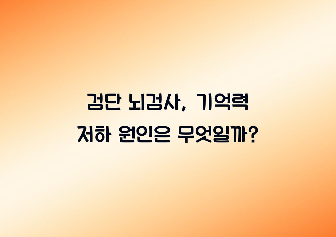 뇌검사