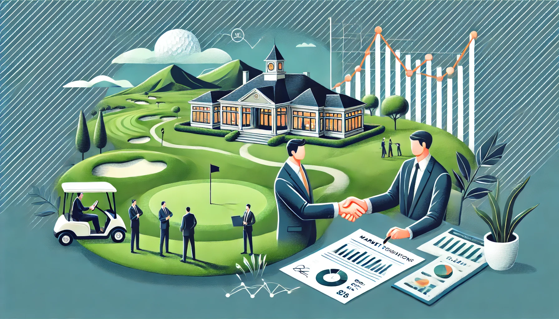 골프장 인수합병이 연상 되는 이미지