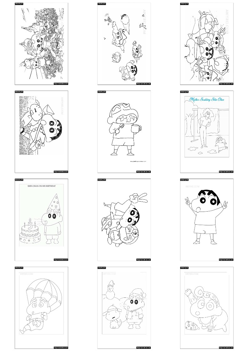 짱구 색칠공부 도안