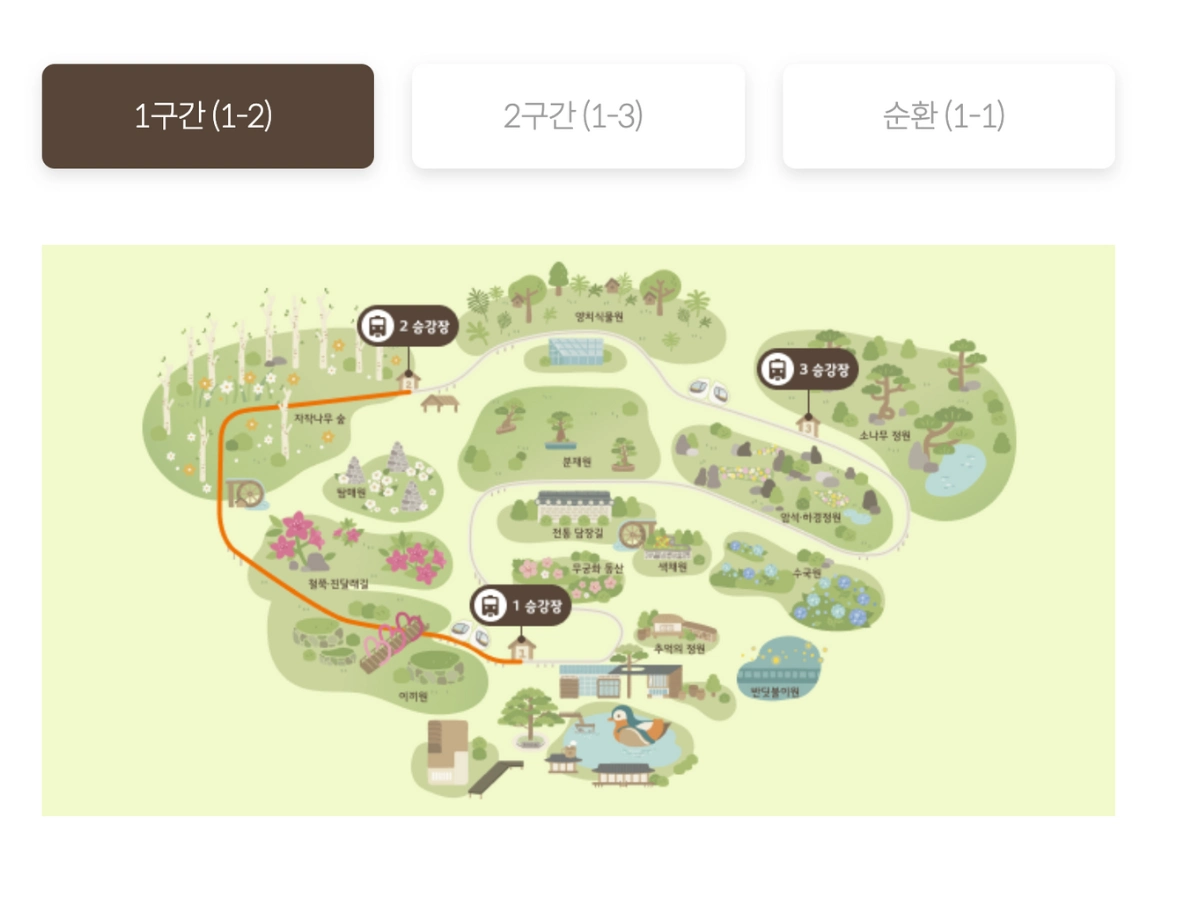 화담숲 모노레일 1구간