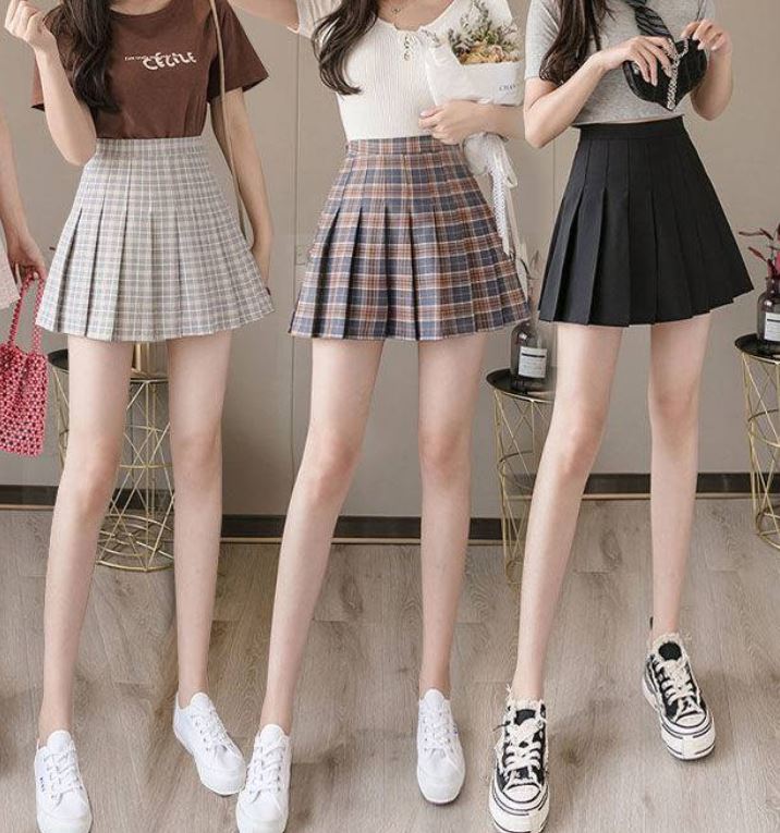 테니스스커트 미니 테니스 치마 바지 흰색 체크 스커트