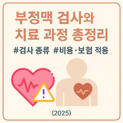 부정맥 검사와 치료 과정 총정리 (2025)｜검사 종류&middot;비용&middot;보험 적용