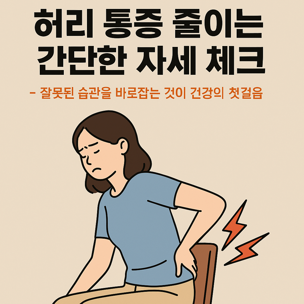 허리 통증 줄이는 간단한 자세 체크