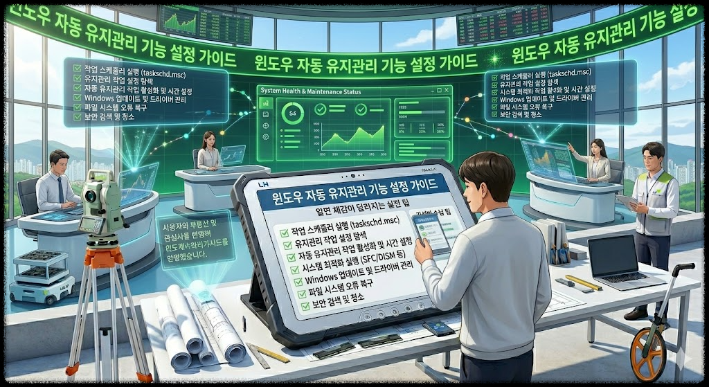 윈도우 자동 유지관리 기능 설정 가이드