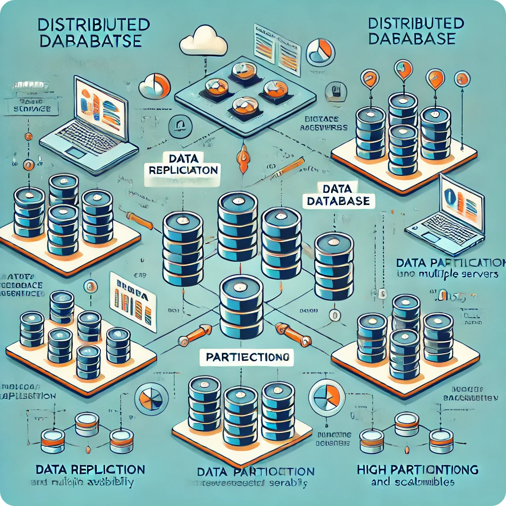 분산 데이터베이스 개념을 설명하는 이미지