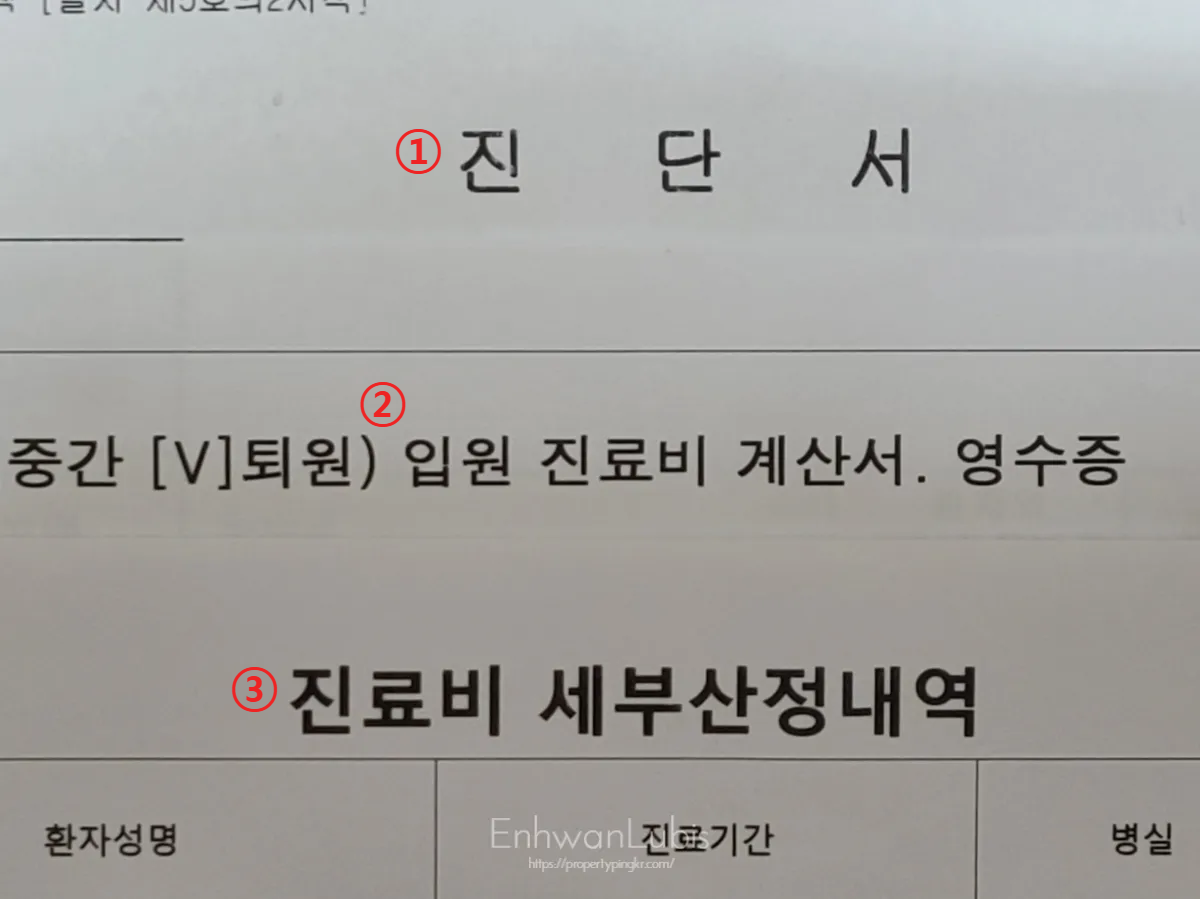 자궁경-수술-보험청구서류-3가지