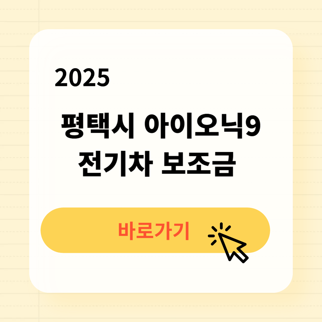 평택시 아이오닉9 전기차 보조금