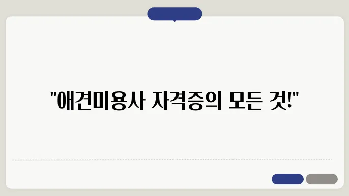 애견 관련 교육기관