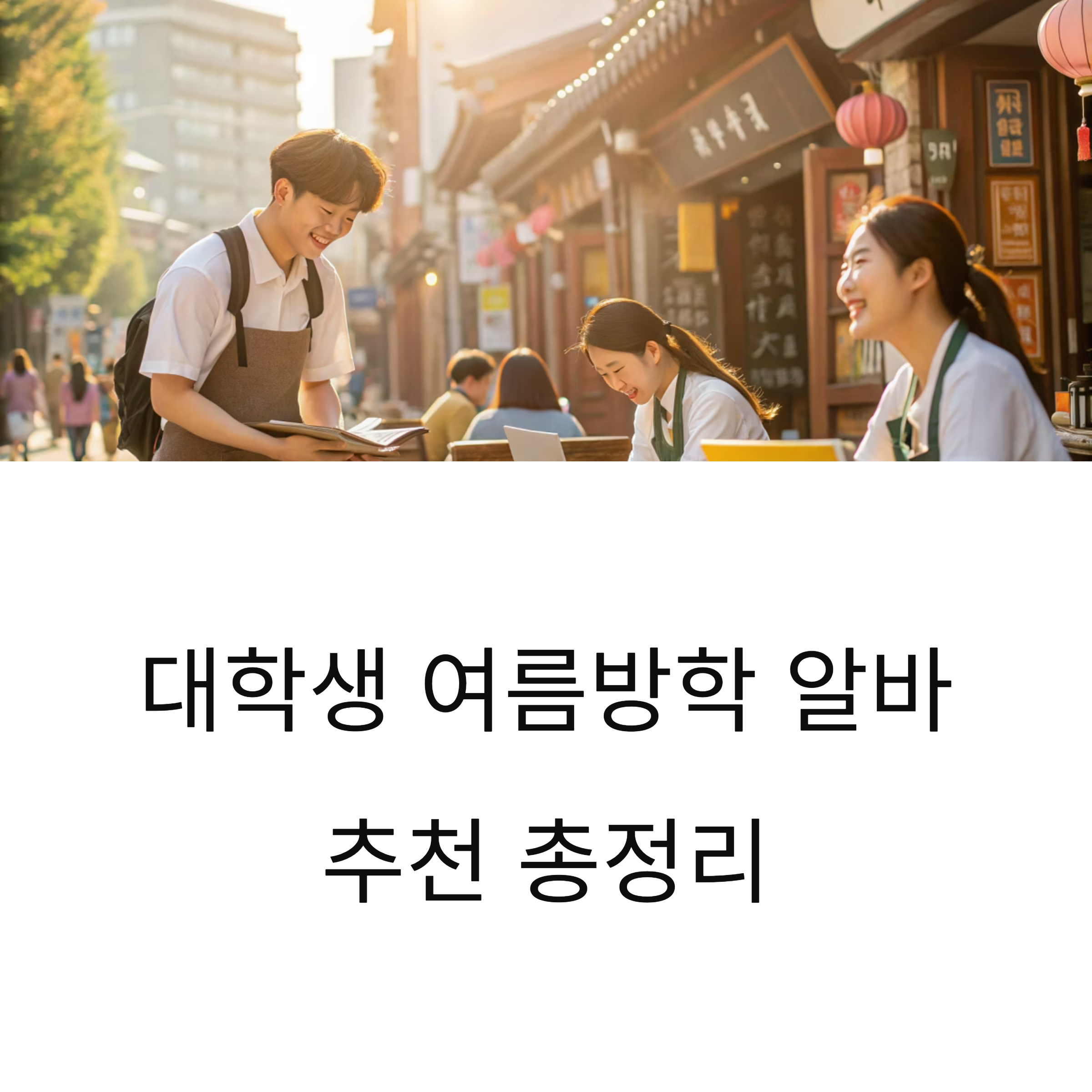방학을 알차게! 대학생 여름방학 알바 추천 총정리