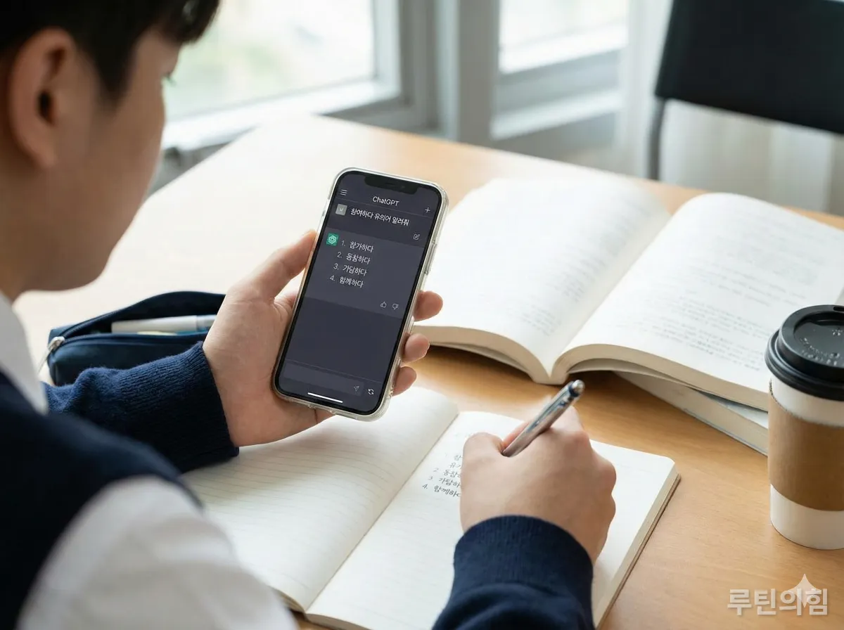 오전 리스닝 공부와 오후 파트5 시간 단축 훈련을 보여주는 루틴 이미지