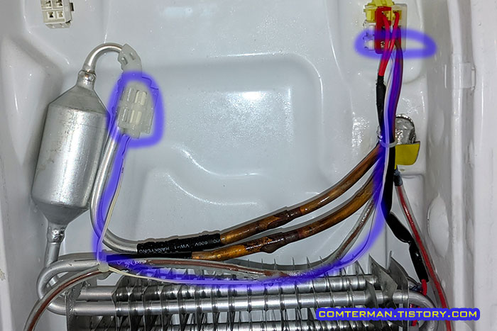 지펠 냉장고 냉동실 제상센서 위치