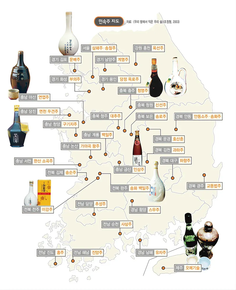 한국 전통주 종류 분류 탁주 약주 소주 차이_1