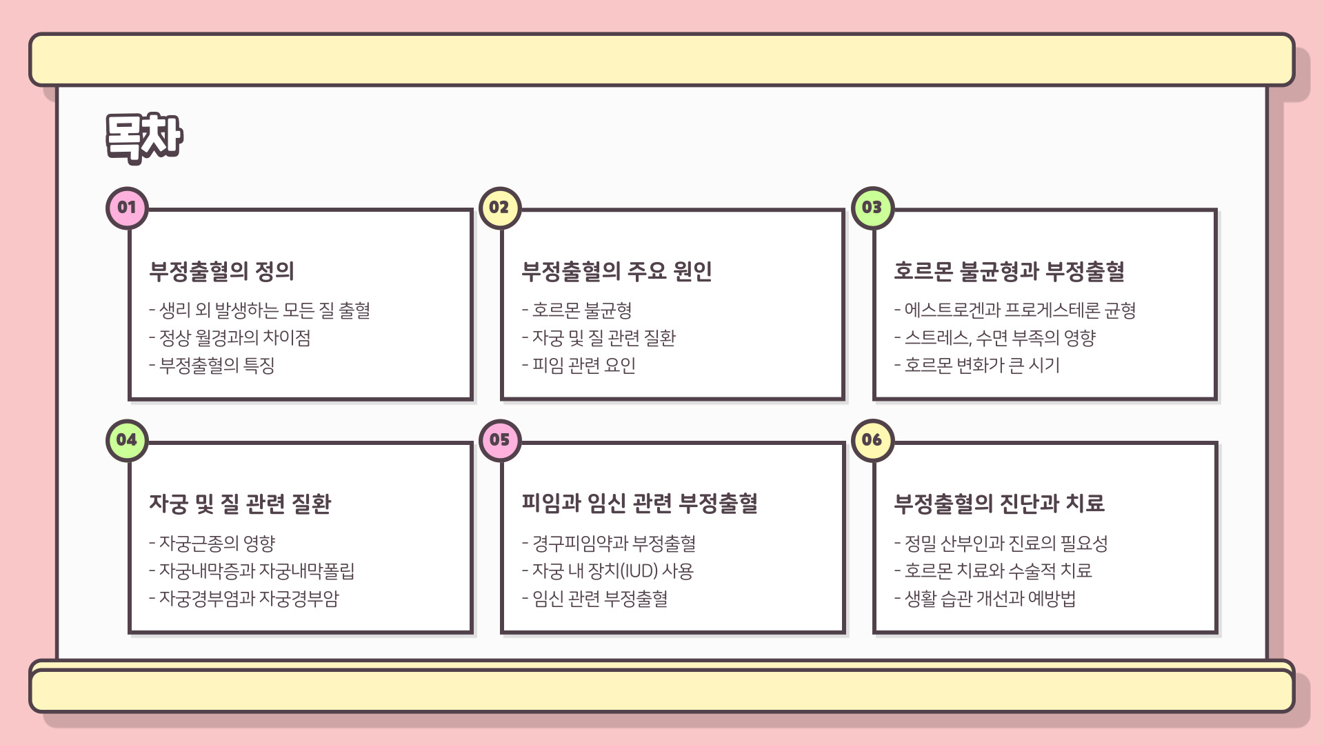 부정출혈 원인과 치료