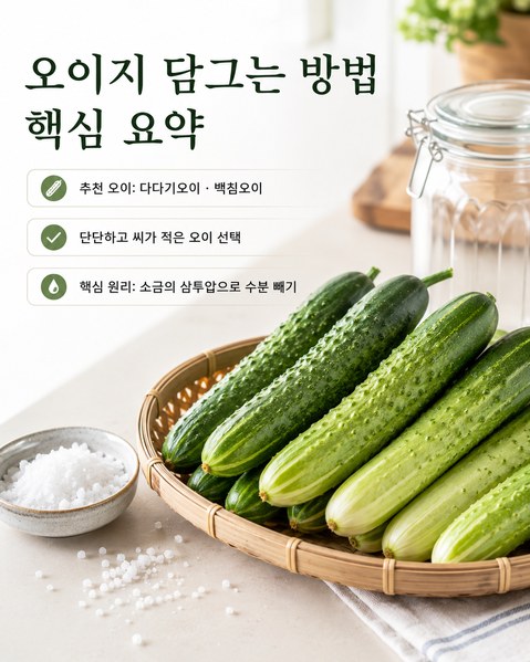 오이지 담그는 방법