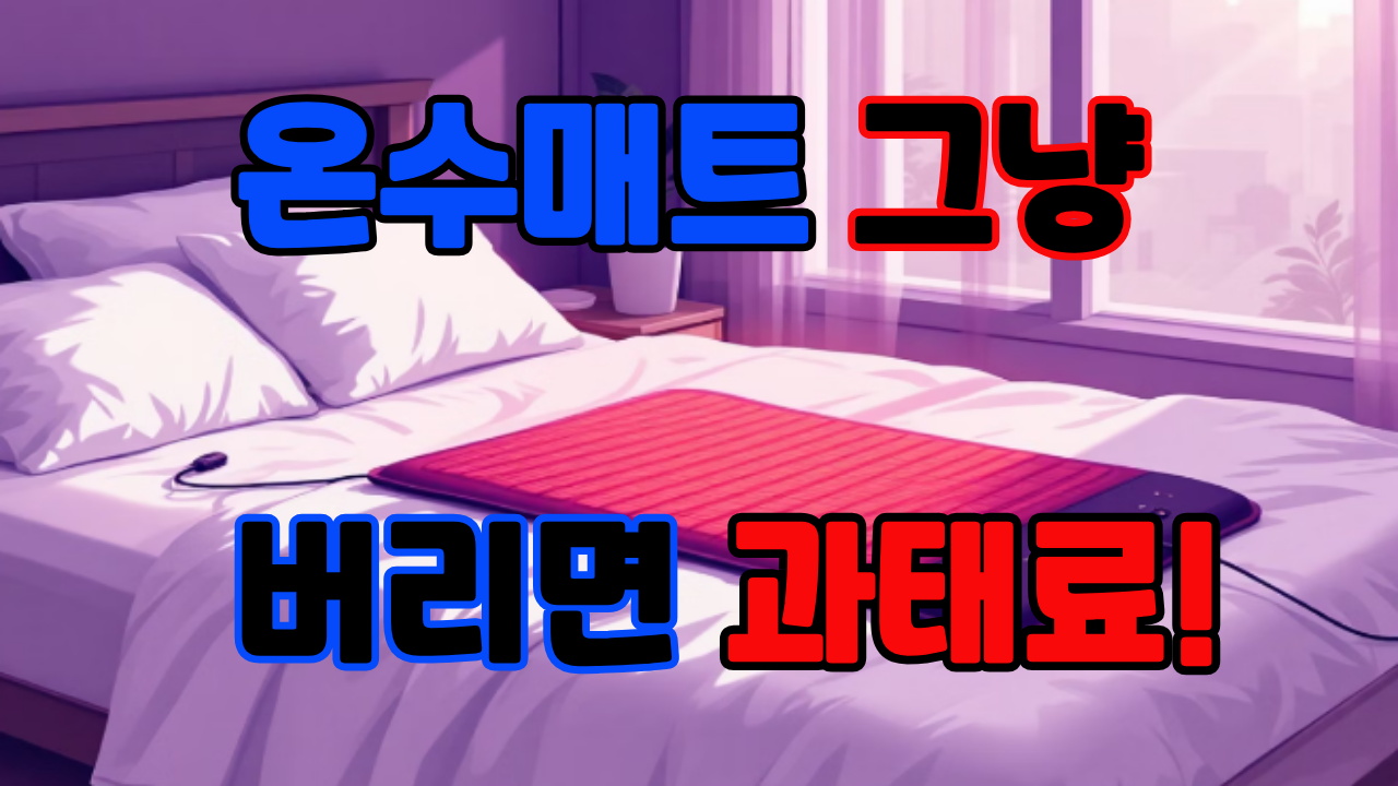 온수매트 버리는 방법&amp;#44; 그냥 버리면 과태료!