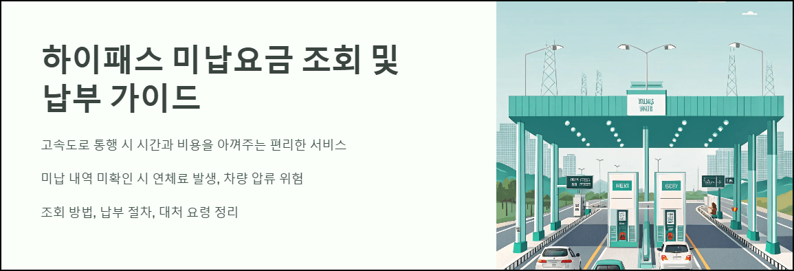 하이패스 통행료 미납요금 완벽 가이드