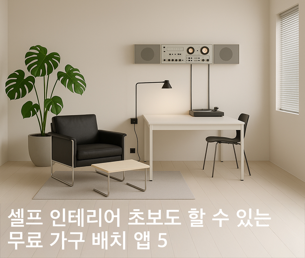 무료 가구 배치 앱으로 셀프 인테리어를 구현한 가상 시뮬레이션 이미지