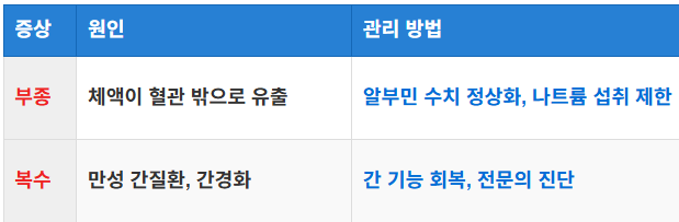 알부민과 체액 균형