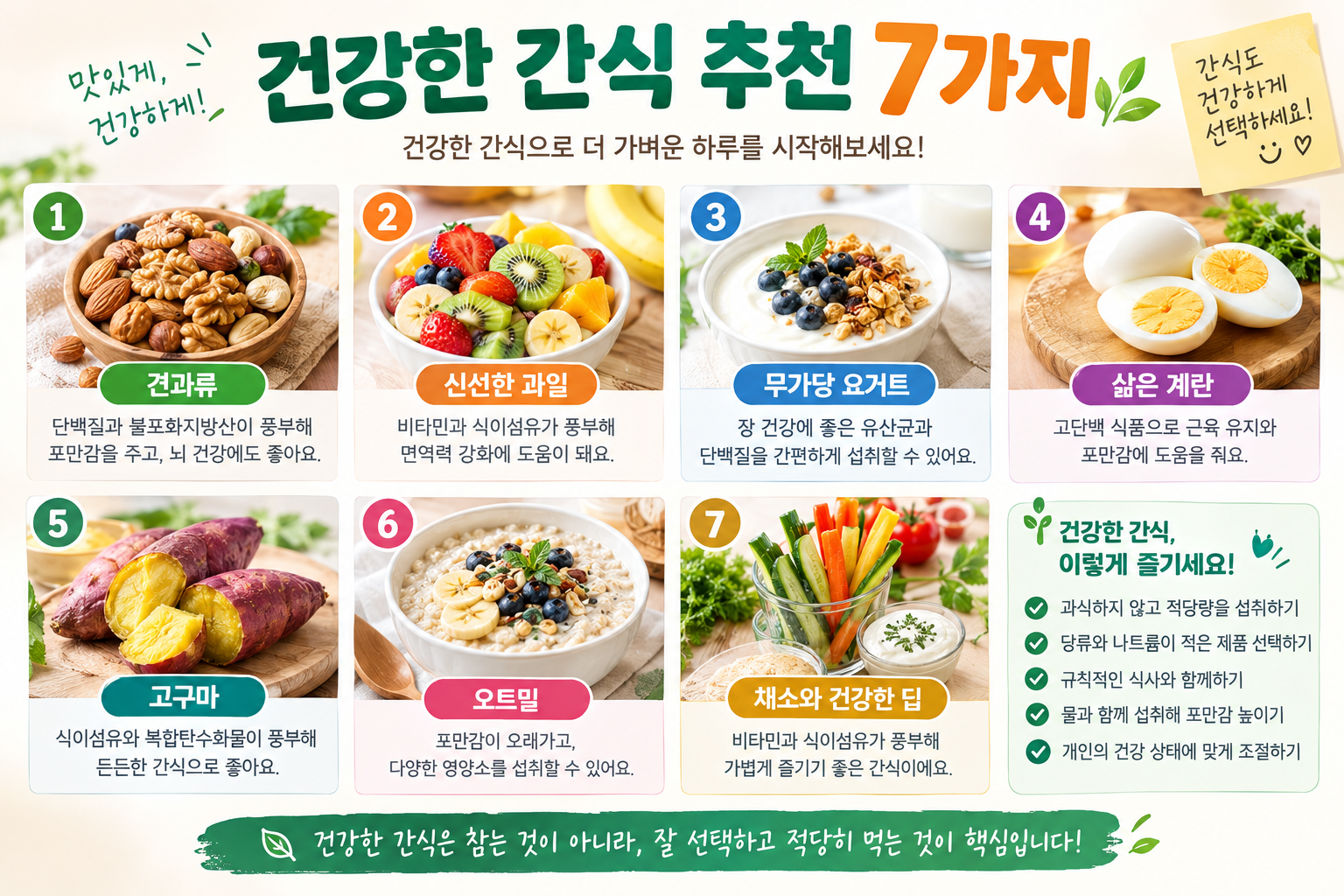 건강한 간식 관련 자료