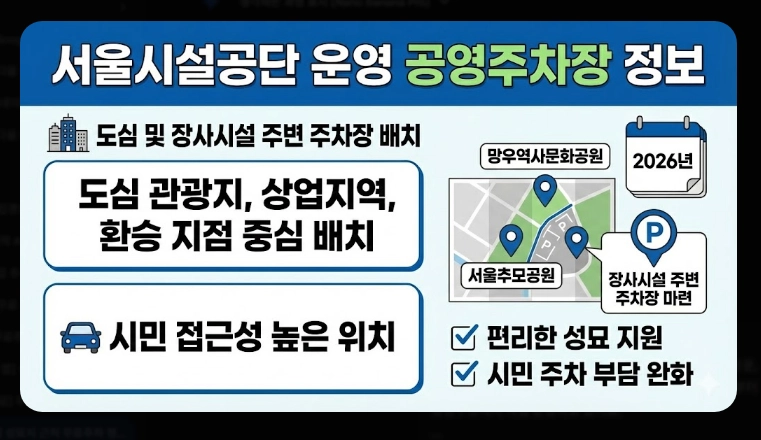 지역별 성묘지 무료주차 정보(서울, 인천·경기, 환승주차장)(+ 성묘 주차 팁)