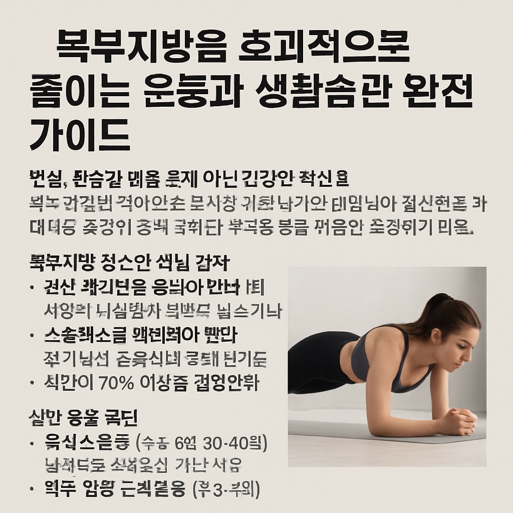 복부지방을 효과적으로 줄이는 운동