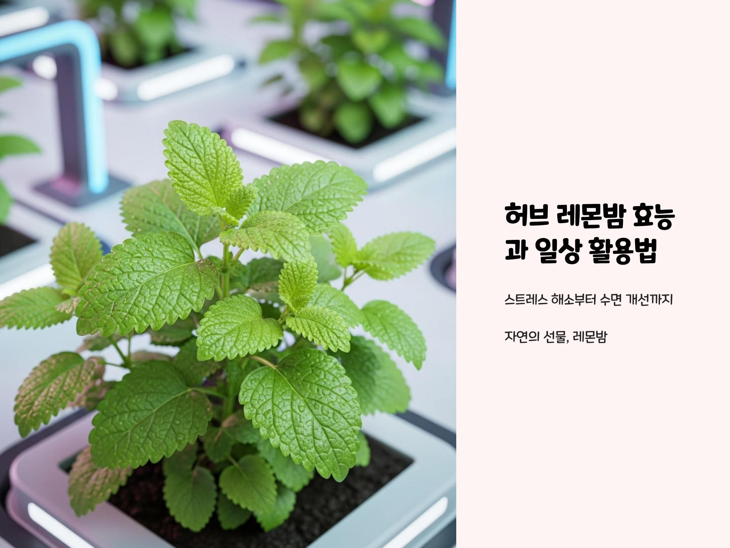 허브 레몬밤의 스트레스 해소부터 수면 개선 효능