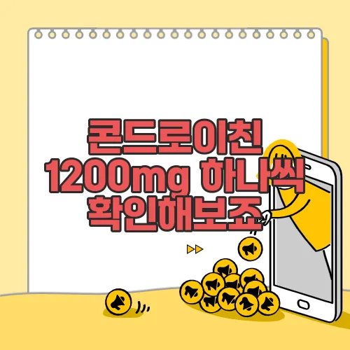 콘드로이친 1200mg 하나씩 확인해보죠