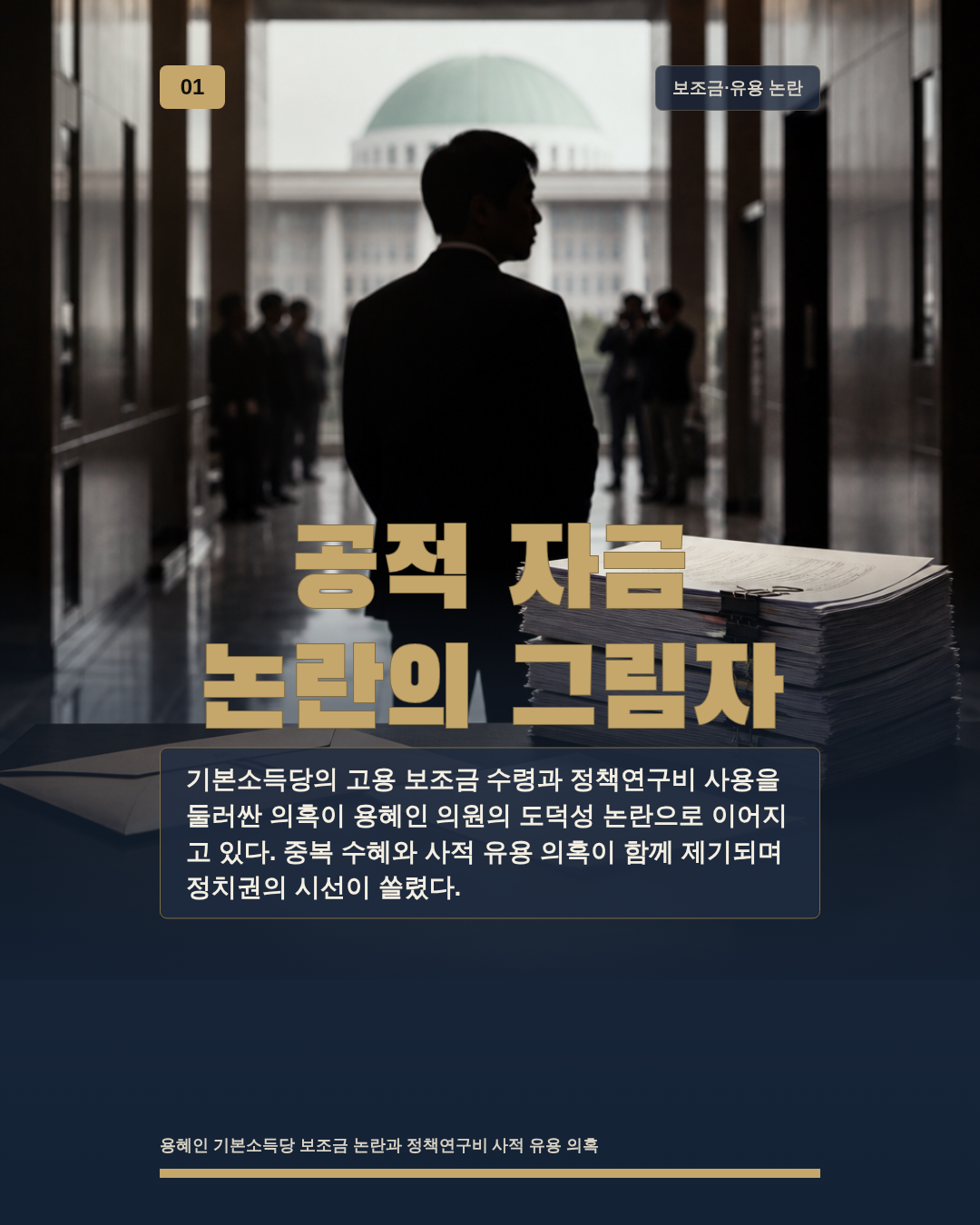 공적 자금 논란의 그림자