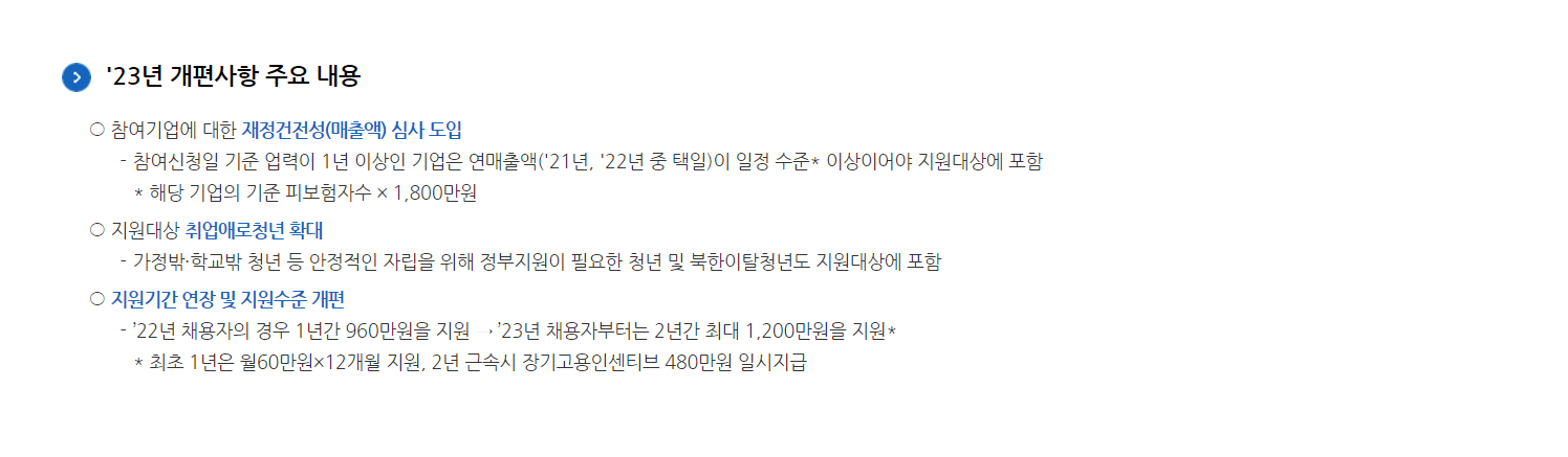 청년 일자리도약장려금