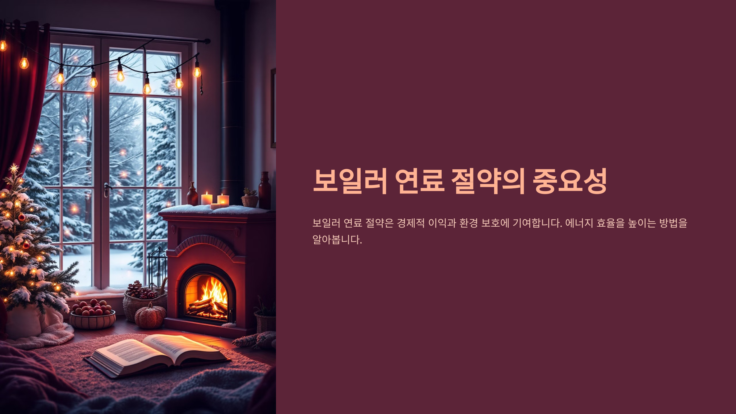 보일러 연료 절약의 중요성