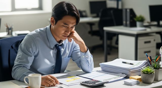 햇살론 대출 금리를 비교하며 고민하는 직장인의 현실적인 상황 이미지