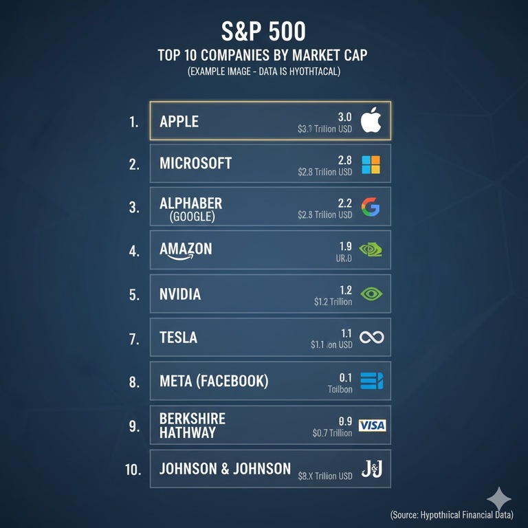 S&amp;P 500 포함 기업 중 상위 10개 기업
