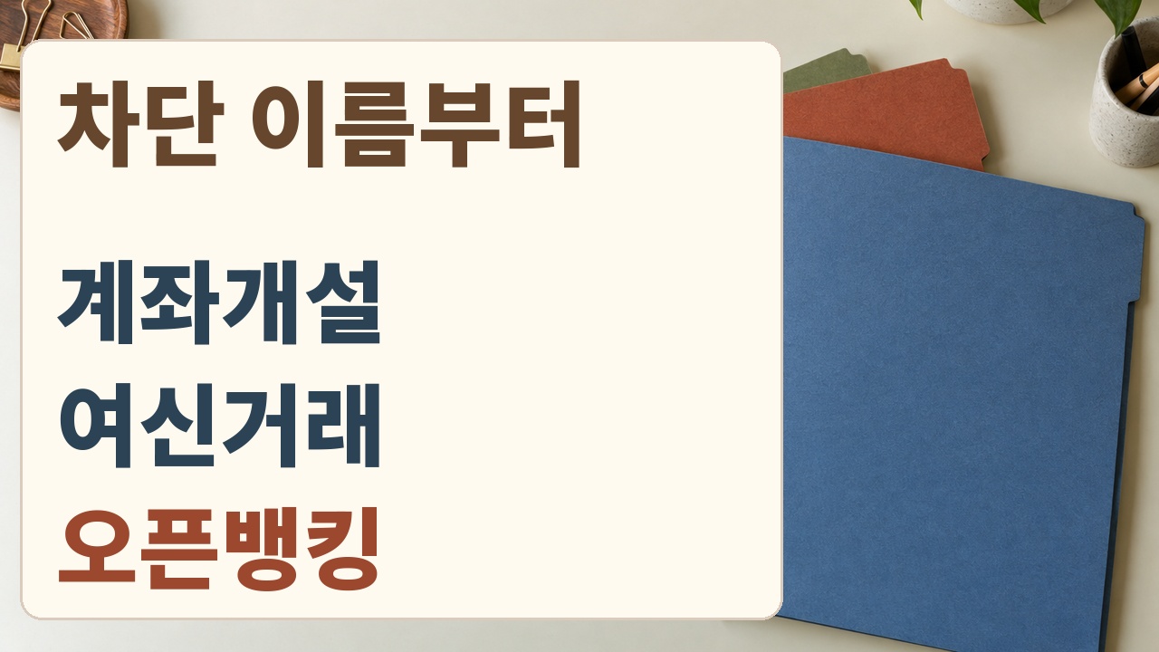 계좌개설, 여신거래, 오픈뱅킹 세 서비스 중 실제 막힌 거래의 이름부터 확인하는 안내