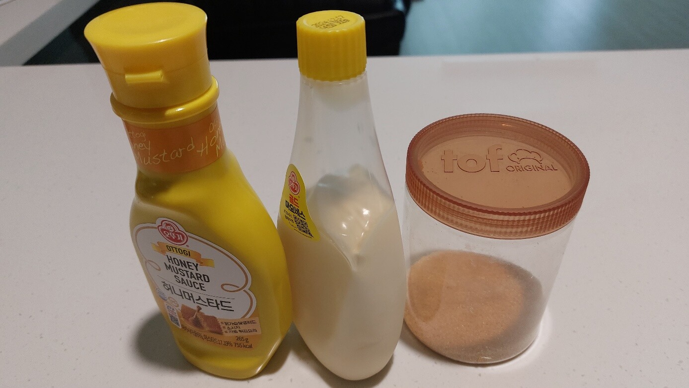 마요네즈,머스타드소스, 설탕